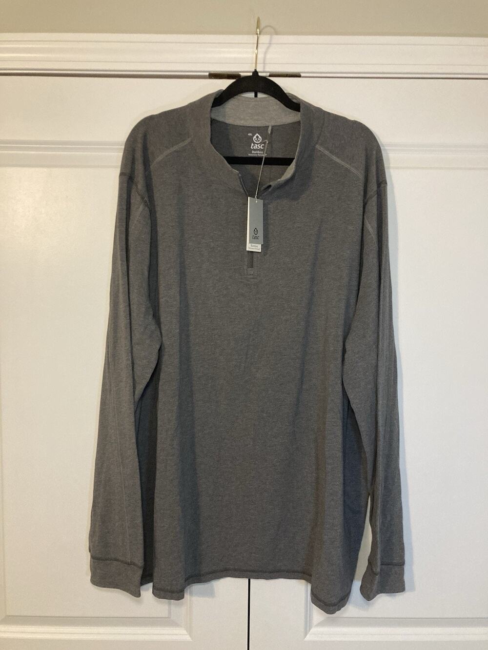 Tasc Bamboo Performance Shirt Womens 4XL Gray 1/4 Zip Gray Pullover Stretch NEW